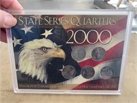 2000 STATE SERIES QUARTERS AMERICAN FLAG DISPLAY