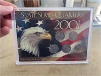 2001 STATE SERIES QUARTERS AMERICAN FLAG DISPLAY