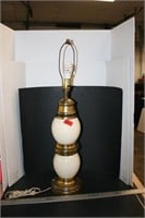 Vintage Ceramic & Brass Look Lamp