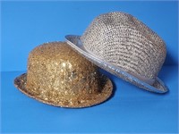 TWO CUTE COSTUME HATS-GOLD AND SILVER