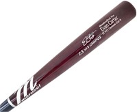 van Carter Autographed Maroon & Navy Baseball Bat