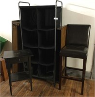 Organizer, Bar-height Chair & Side Table