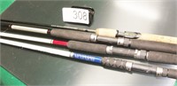 Grouping of Four Saltwater Fishing Poles