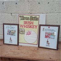 Two Paddy Whiskey Comical Prints and a 3 Still