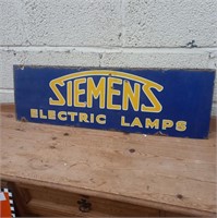 Original Enamel "Siemens Electric Lamps"