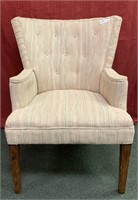 Ladies Mid century side chair with striped