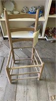 Antique Primitive Ladderback Chair