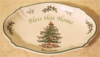 Spode "Bless this Home" Plate - 11" x 7.25"