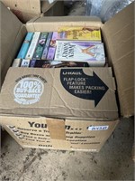 Box of paperback books