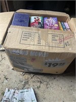 Box of paperback books