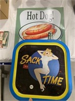 Coca Cola / Hot Dog retro sign, and sack time