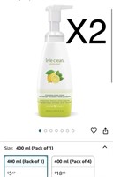 X2 Live Clean Foaming Hand Wash, Lemon Mint, 400