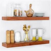 Homeforia Rustic Farmhouse Floating Shelves-2PACK