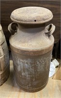 galvanized milk can with lid