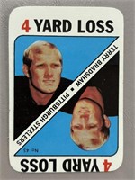 1971 TERRY BRADSHAW ROOKIE GAME TOPPS CARD