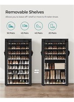 ($60) SONGMICS 10-Tier Shoe Rack