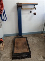 Old Wooden scale with weights