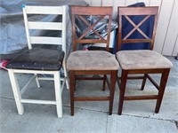 Three Chairs Counter Height Need Repair