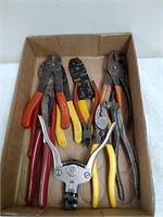 Group of assorted wire trimmers/ cutters