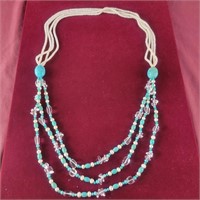 Fresh Water Pearl and Turquoise Necklace