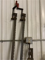 2 wooden clamps  6’ & 4’