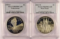 Lot of 2 PCGS Graded Silver Dollars.