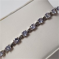 Certified Silver Tanzanite(5.75ct) Bracelet