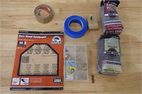 Steel wool, sandpaper and Picture hanger set