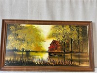Carlo Oil Painting House on Water