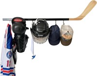 Black Hat Rack - 8 Hooks  Hockey Stick Mount