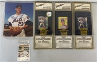 5pc Signed MLB Baseball Cards & Photographs