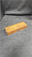 Vtg Handmade Wood Pencil Box