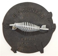 Old Mountain Cast Iron Bacon Press