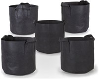 2 Gallon Grow Bags 5 Pack (Black)