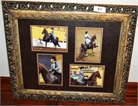 Framed Horse Show photos 25" x 23"