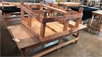 2-Wooden Work Tables, Various Sizes
