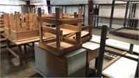 4-Wooden Work Tables, 2 on Casters