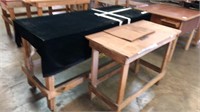 2 - Wooden Work Tables, Various Sizes