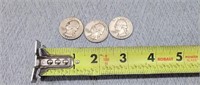 3 Silver Quarters