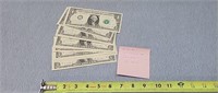 25- $1 Bills with Consecutive Serial Numbers