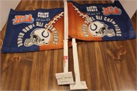 Indpls Colt's Super Bowl 2007 Champs Car Flags