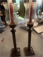 Hurr rib stem candle holders