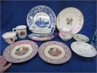 lot of old estate plates & porcelain items