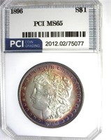 1896 Morgan PCI MS65 Excellent Toning