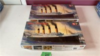 2- RMS Titanic 1:550 scale models, one new in