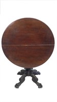 CLASSICALLY CARVED NEW YORK TILT TOP CENTER TABLE