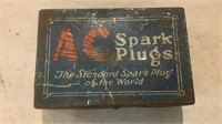 Vintage Metal AC Spark Plugs Box