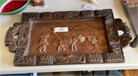 Wooden Hand Carved Mexican Serving Tray