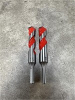 Milwaukee 1 inch and 7/8 Drill Bits, New But Open