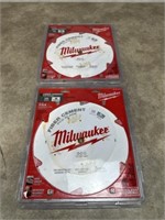 Milwaukee Fiber Cement PCD Saw Blades, Lot of 2